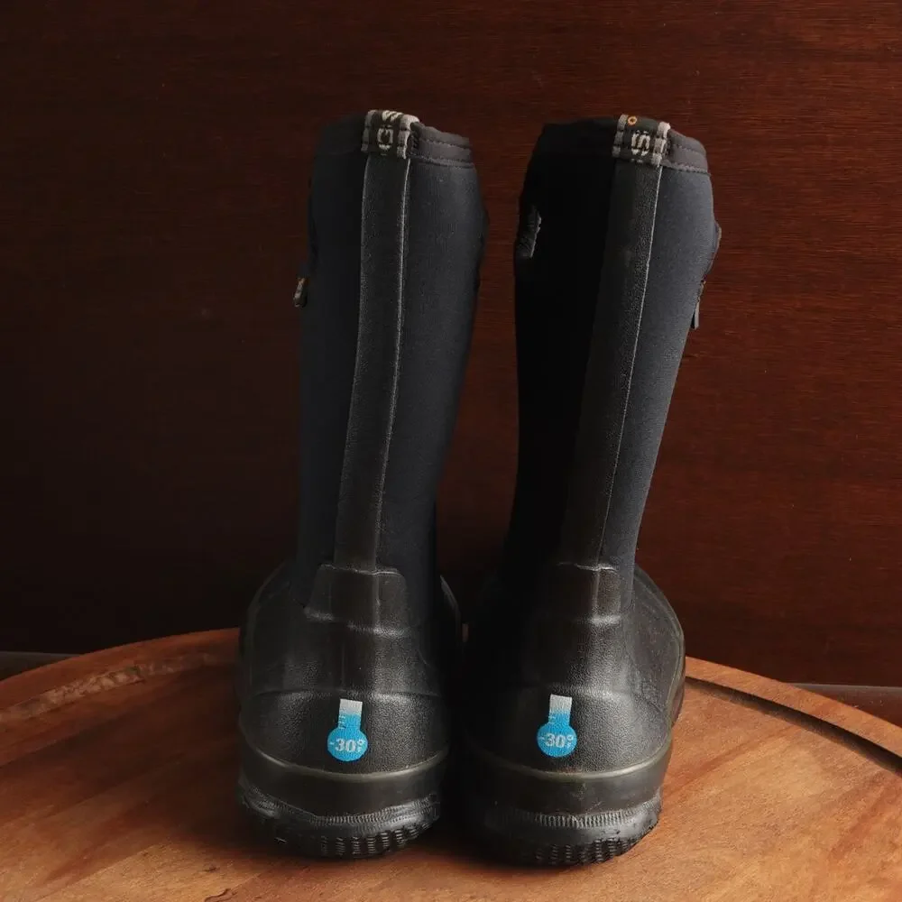Bogs Boots Youth SZ 4 Black Classic High Handle Waterproof Chore Garden Outdoor